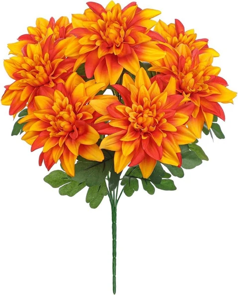 Yapay Çiçek Somon 7li Yıldız Çiçeği Demeti 40*30cm ürün görseli 1