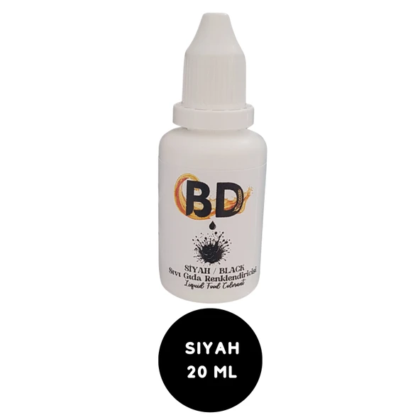 BD 12'li Sıvı Gıda Boyası Seti – 20 ml (Turuncu, Pembe, Mavi, Sarı, Yeşil, Kırmızı, Lacivert, Bordo, Kahve, Mor, Siyah, Fuşya) - 12