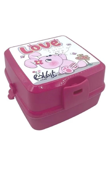 NACTUMU Kendiliğinden Kaşık ve Çatallı 4 Bölmeli Çocuk Beslenme Kutusu, Saklama Kabı - Resim 5