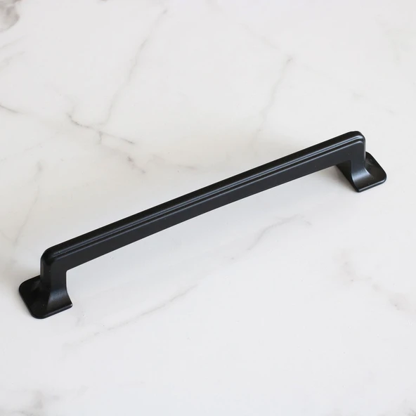 Mutfak Çekmece Mobilya Dolap Dolabı Kapak Kulpları Kulpu Kulbu 16 cm 160 mm Siyah Metal Kulp - Resim 4