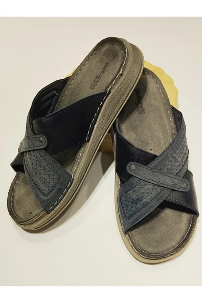 Monalisa Home 40 Numara Lacivert Renkli Figürlü Gösterişli Terlik ürün görseli 1