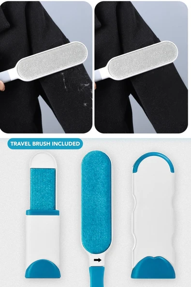 NACTUMU 2'li Set Kıl ve Tüy Toplayıcı Tarak, Kendinden Temizlemeli Tasarım - Resim 7