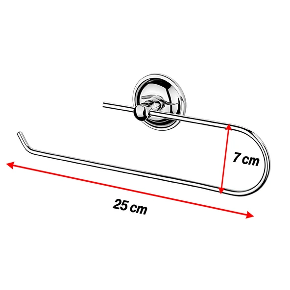 Kağıt Havluluk Krom Gümüş Metal Duvara Monte Vidalı Banyo Tuvalet Mutfak Kağıt Havluluk 25 cm - Resim 3