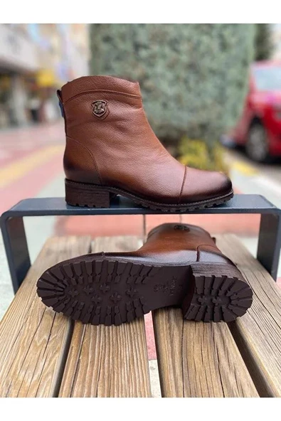 VENÜS 2253409K TOPUKLU FERMUARLI GÜNLÜK DERİ KADIN BOT - Resim 11