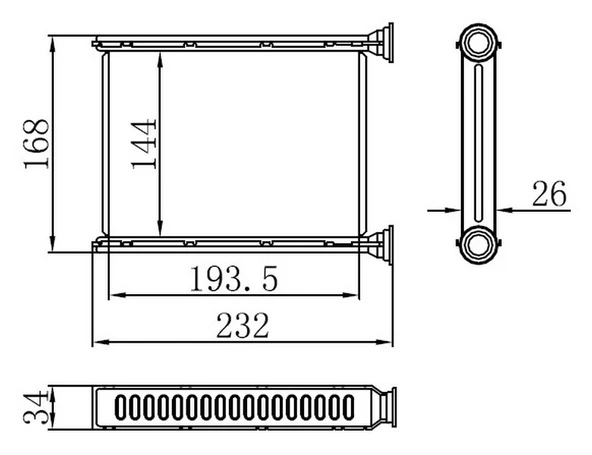 ORIS KRN014026 KALORİFER RADYATÖRÜ BRAZİNG FLUENCE 1.5 DCİ MGN III 08 > 144X193X26 OTO.-MEK. 4407490-95517541-271159831R ürün görseli 1