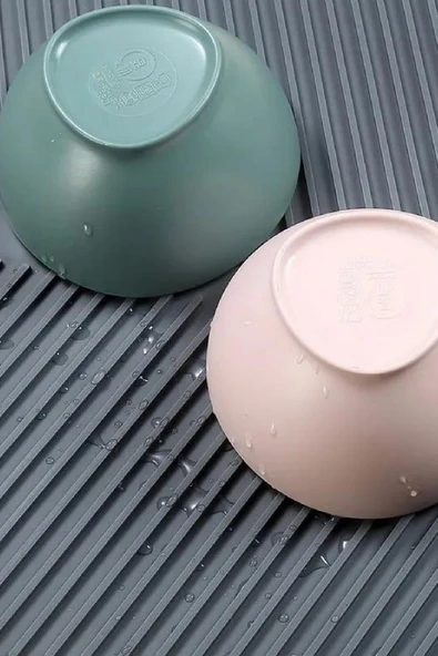 NACTUMU Büyük Silikon Bulaşık Kurutma Matı, Çok Amaçlı Tezgah Üstü Mat - Resim 3