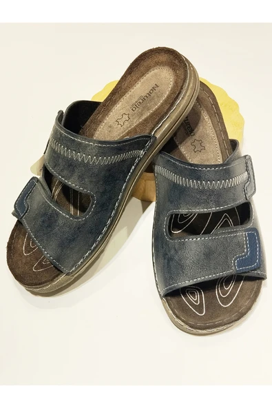 Monalisa Home 41 Numara Lacivert Renkli Figürlü Gösterişli Terlik ürün görseli 1