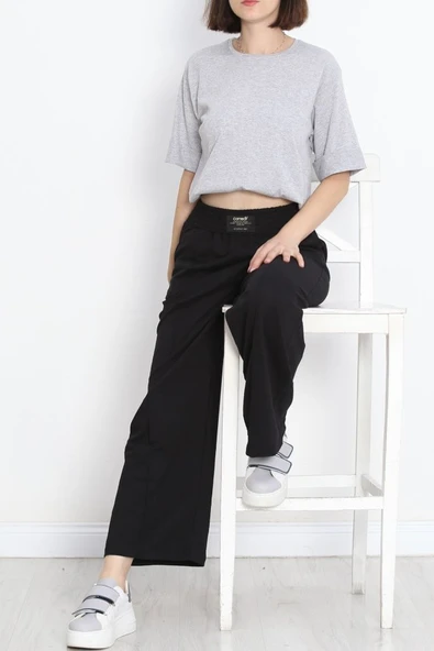 Büyük Beden Duble Kol Tişört Gri - Resim 8