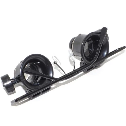 Gözlük Model Çıft Led Aydınlatma ,saat Onarımı Için Harika Büyüteç - Resim 2