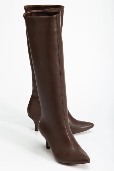 SYT-2025 Açık Kahve Günlük Kadın Çizme - Resim 7