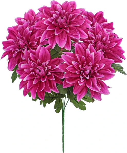 Yapay Çiçek Fuşya 7li Yıldız Çiçeği Demeti 40*30cm ürün görseli 1
