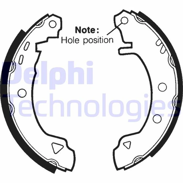 DELPHI LS1402 FREN PABUCU ARKA CITROEN AX / RENAULT 19. EXPRESS. EXTRA. RAPİD 85>11/98 7701202543-7701202919 ürün görseli 1