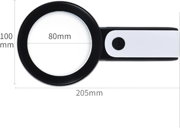 30x 12ışıklı Büyüteç Taşınabilir Çıft Katmanlı Optik Cam Okuma Büyüteç 229018 - Resim 3