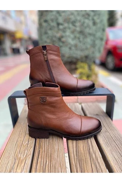 VENÜS 2253409K TOPUKLU FERMUARLI GÜNLÜK DERİ KADIN BOT - Resim 9