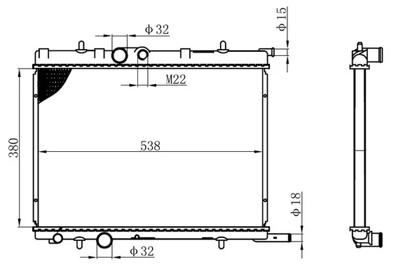 ORIS BPE020016 RADYATÖR 307 00>C4 04>1.4-1.6 16V-PARTNER-BERLINGO 97>2.0HDI 00> AC -- MEKx380X538X16 1 SIRA CU PL 9835996080-1331.LS-1330.N7-1330.F4 ürün görseli 1