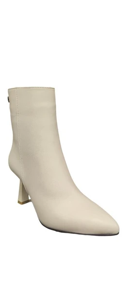 VENÜS 2554002K İNCE TOPUK SİVRİ DERİ KLASİK KADIN BOT - Resim 3