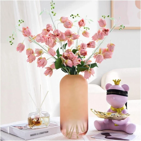 Yapay Çiçek Çan Çiçeği Gülkurusu 85cm Tek Dal Kumaş Çiçek Uzun Dal - Resim 8