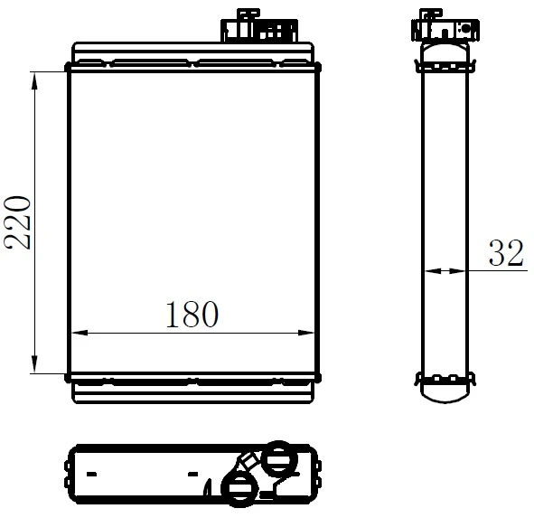 ORIS KAU007032 KALORİFER BRAZİNG HEATER 220X182X32 A4 07 /A5 08 /Q5 08 70231 8K0.898.037 A ürün görseli 1