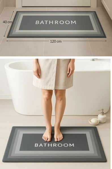 NACTUMU Sihirli Süper Su Emici Uzun Paspas, Kaymaz Tabanlı 40x120 cm ürün görseli