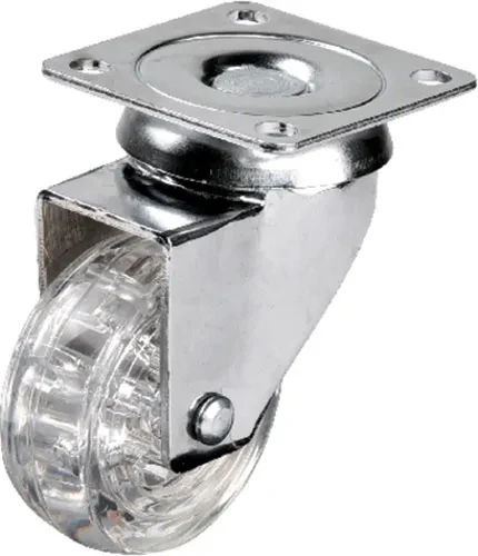 Hts 301 - 50x20 mm Şeffaf Makaralı Tablalı Teker ürün görseli