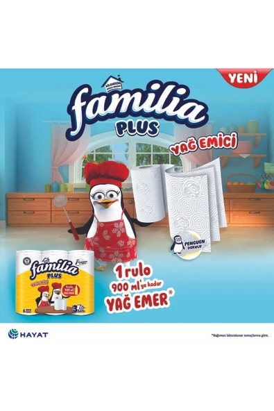 Plus Yağ Emici Kağıt Havlu 24 Rulo (6 Rulo x 4 Paket) - Resim 3