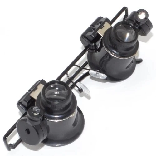 Gözlük Model Çıft Led Aydınlatma ,saat Onarımı Için Harika Büyüteç - Resim 3