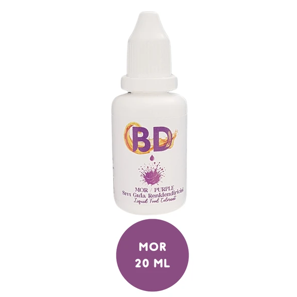 BD 6'lı Sıvı Gıda Boyası Seti – 20 ml (Lacivert, Bordo, Kahve, Mor, Siyah, Fuşya) - 5