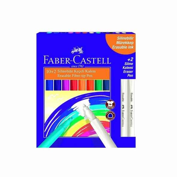 Faber-Castell Silinebilir Keçeli Kalem 12R ürün görseli