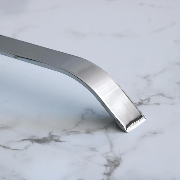 Mobilya Çekmece Mutfak Dolabı Dolap Kulpları Kapak Kulpu Kulbu Metal Krom Kulp 128 mm 12.8 cm - Resim 5