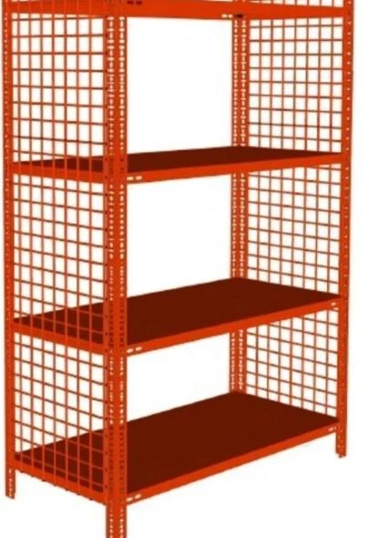 4 Katlı 31x75x150 cm Renkli Tel Kafesli Çelik Raf  Siyah ürün görseli