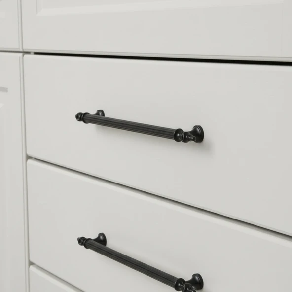 Klipso Mat Siyah 160 MM Metal Lüks Çekmece Dolap Mobilya Kulpları (10 ADET) - Resim 4