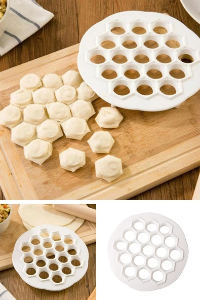 NACTUMU 61 Bölmeli Petek Şekilli Mantı Kesici, Pratik Mantımatik Açma Kalıbı ürün görseli