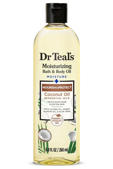 Dr.Teals Hindistan Cevizi Yağlı Nemlendirici Banyo ve Vücut Yağı 260ML