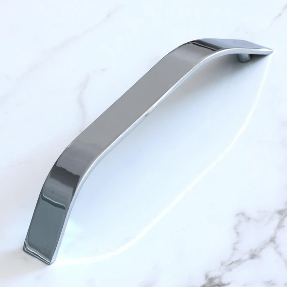 Mobilya Çekmece Mutfak Dolabı Dolap Kulpları Kapak Kulpu Kulbu Metal Krom Kulp 128 mm 12.8 cm - Resim 2