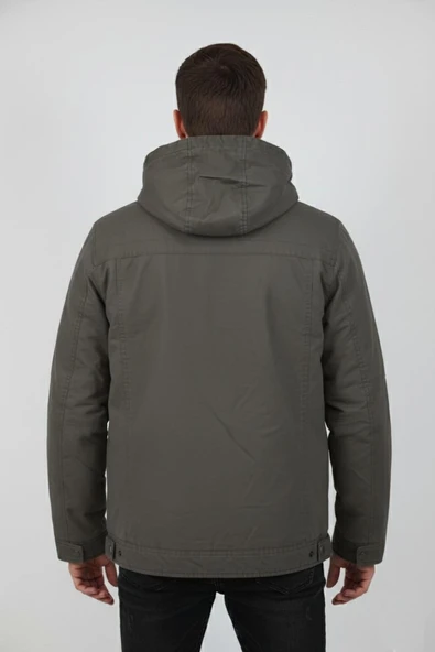 Erkek Kapüşonlu Kanvas Spor Mont M2635 BGL-ST04916 - Resim 22