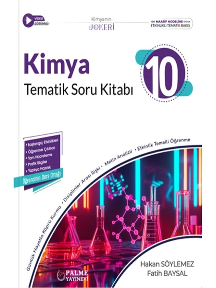 PALME 10.SINIF JOKER KİMYA SORU KİTABI TEMATİK *YENİ* ürün görseli 1