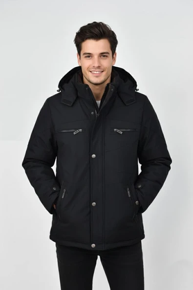 Erkek Kapüşonlu Spor Mont Regular Fit 3335 BGL-ST04902 - Resim 2