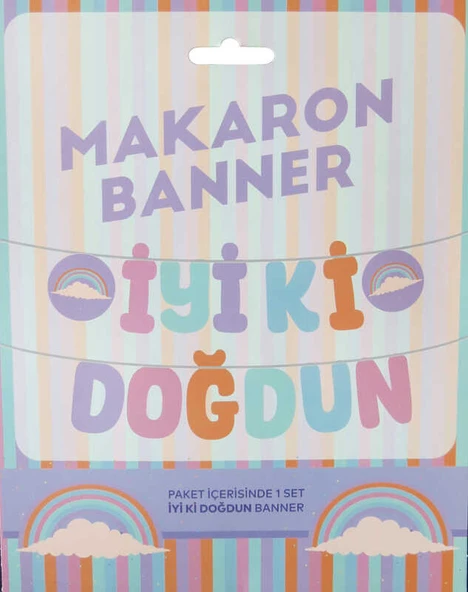 FLAMA İYİKİ DOĞDUN MAKARON KALİGRAFİ 1 ADET ürün görseli