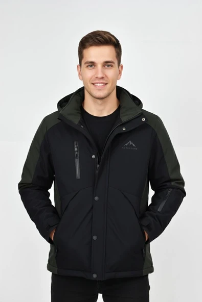 Erkek Kapüşonlu Spor Mont Regular Fit 3016 BGL-ST04904 - Resim 3