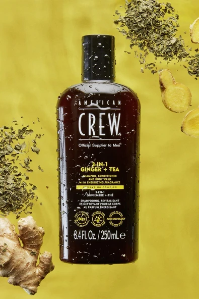 American Crew Men Ginger + Tea 3’ü 1 Arada Şampuan 250ML - 6