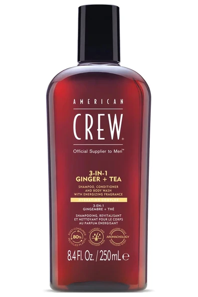 American Crew Men Ginger + Tea 3’ü 1 Arada Şampuan 250ML