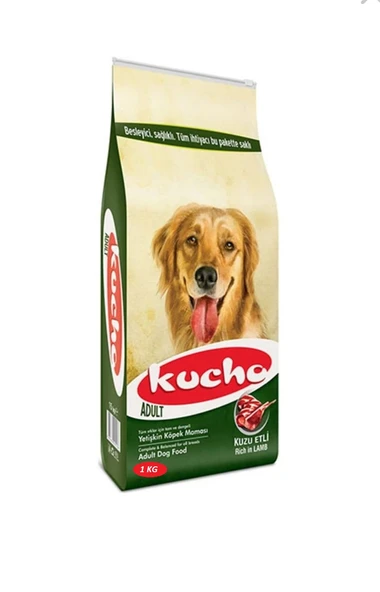 Kucho Kuzu Etli ve Pirinçli Açık Yetişkin Köpek Maması 1 KG