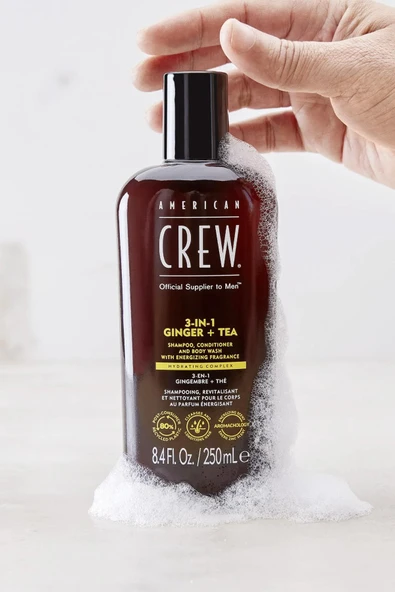 American Crew Men Ginger + Tea 3’ü 1 Arada Şampuan 250ML - 2