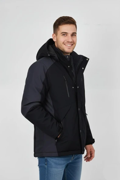 Erkek Kapüşonlu Spor Mont Regular Fit 3016 BGL-ST04904 - Resim 4