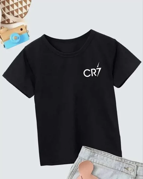 Erkek Çocuk Baskılı T-Shirt - Siyah ürün görseli