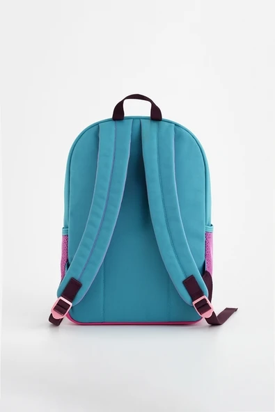 Benetton Gökkuşağı Desenli Okul Seti(İlkokul Çantası, Mavi Matara) - Resim 4