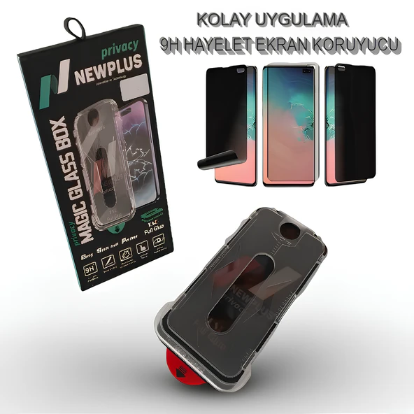 Apple iPhone 17 PRO MAX Uyumlu Çekmeli Kolay Montaj Kırılmaz Cam Ekran Koruyucu HAYALET - NEWPLUS 9H ürün görseli 1