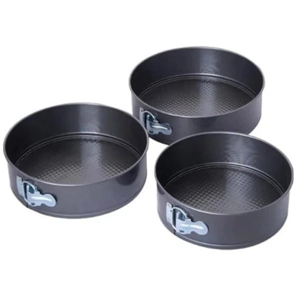 3'lü Kelepçeli Kek Kalıbı Seti ürün görseli