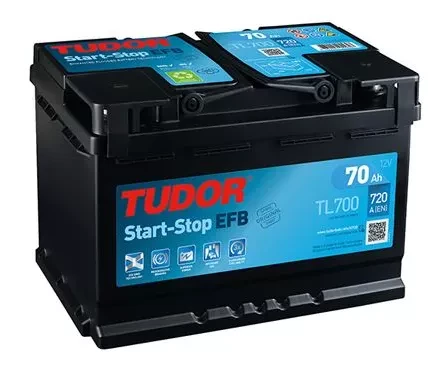 Aku Aku 12v 70 Ah 760a Start Stop Efb L03 (278×175×190) (sulu) - Tudor Tl700 ürün görseli