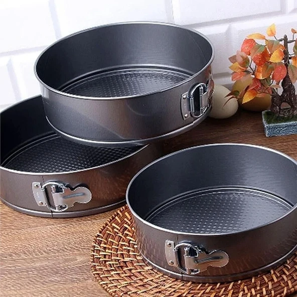 3'lü Kelepçeli Kek Kalıbı Seti - Resim 3